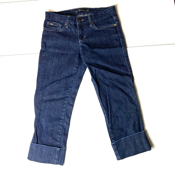 Joes Jeans Womens Cropped Cuffed Sociality Kicker Cotton Blend Stretch Sz 24 - Picture 1 of 10
